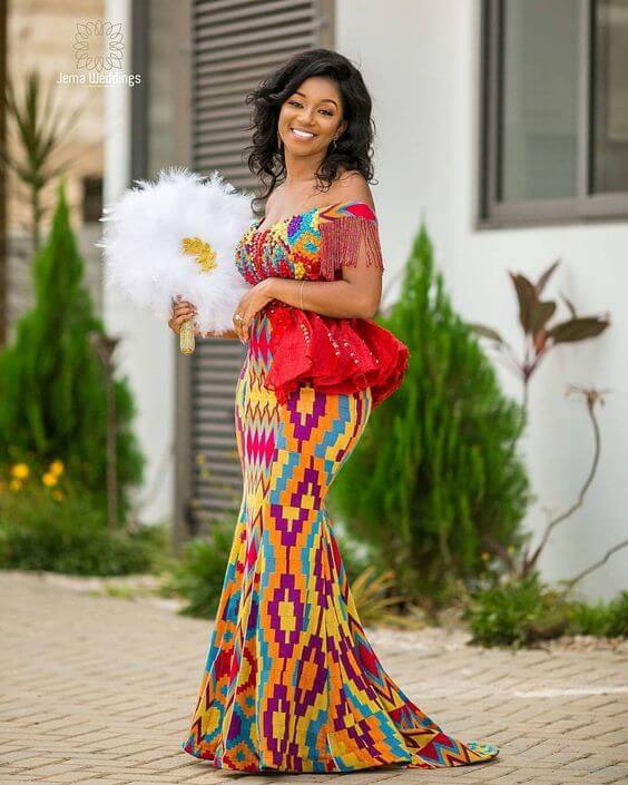 Ghanaian kente best sale style for engagement
